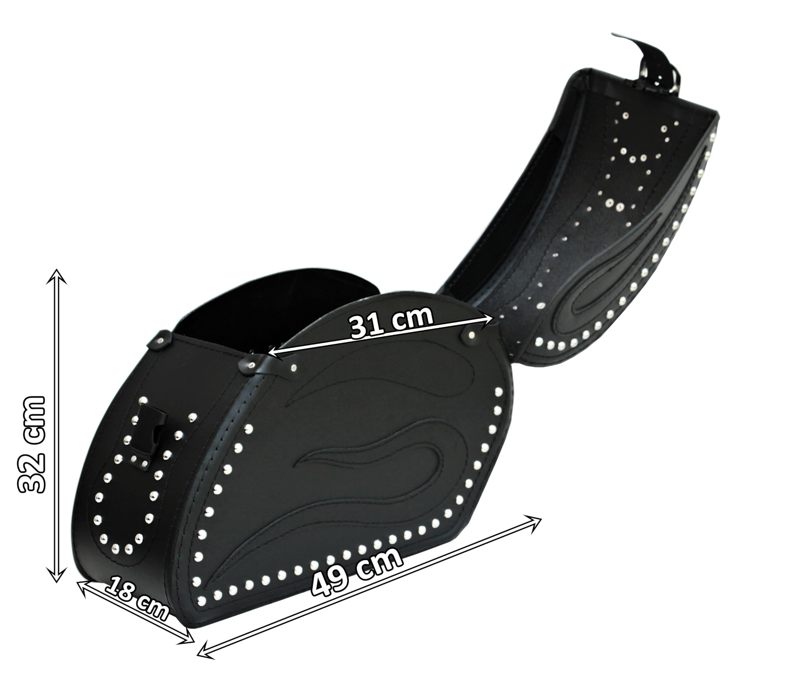 sako - S152B Black - torba podsiodłowa na motocykl - akcesoria motocyklowe - torba motocyklowa - torba na siodełko motocyklowe - chopper - zestaw na lewą i prawą stronę