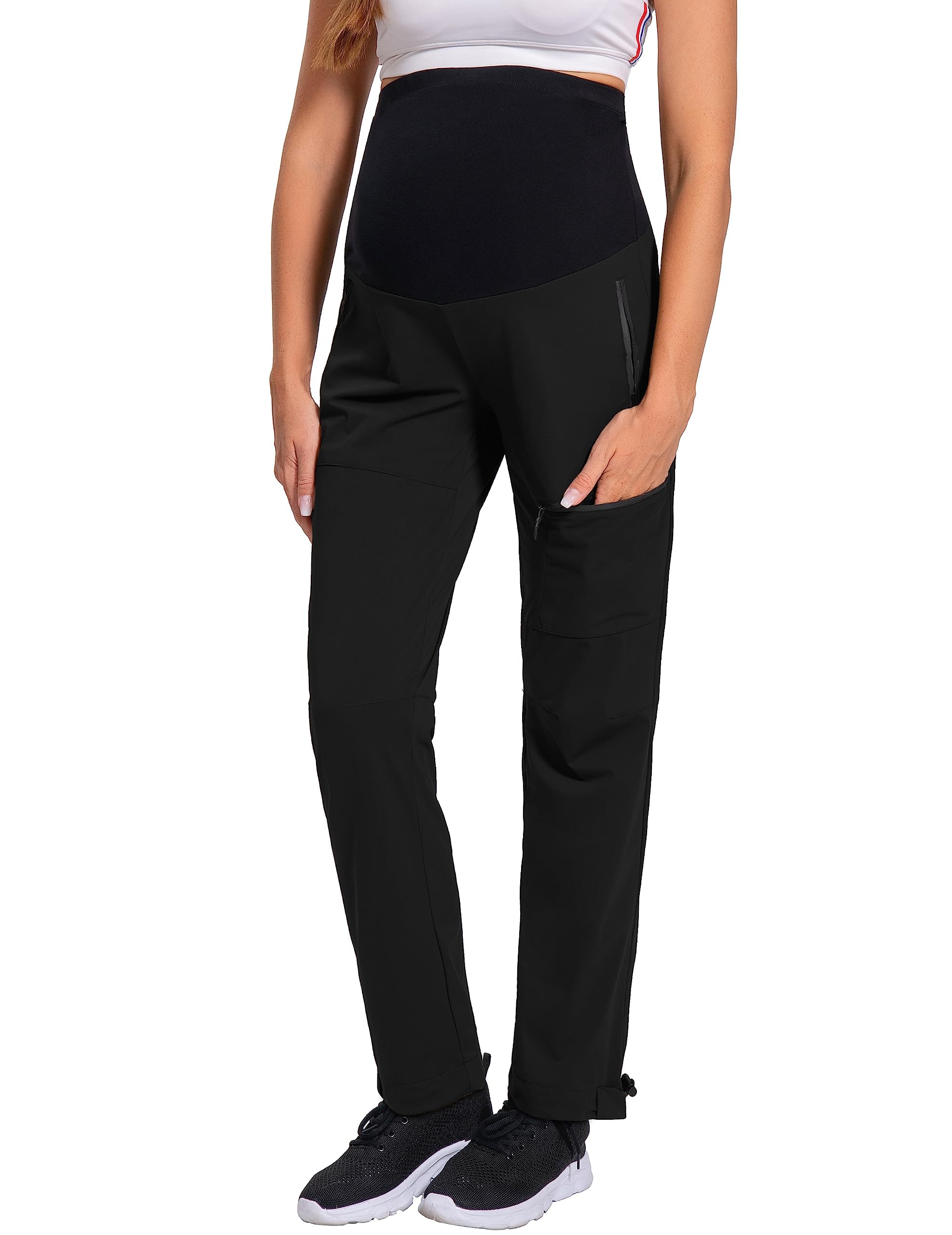 Pantalon de Grossesse Cargo pour Femme Séchage Rapide Pantalon d'extérieur pour Randonnée Sport et Entraînement