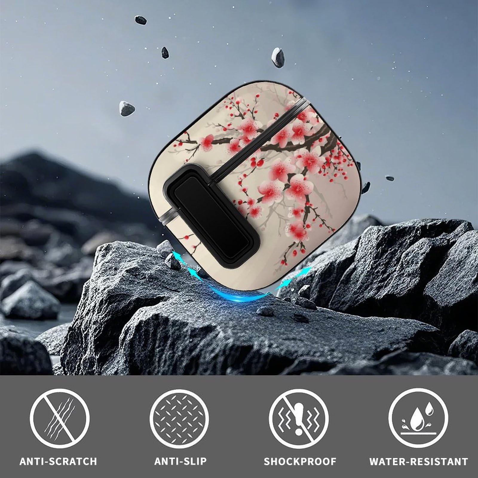 Amazon.com: Case for Apple Airpods 4 Japanese Floral Cherry