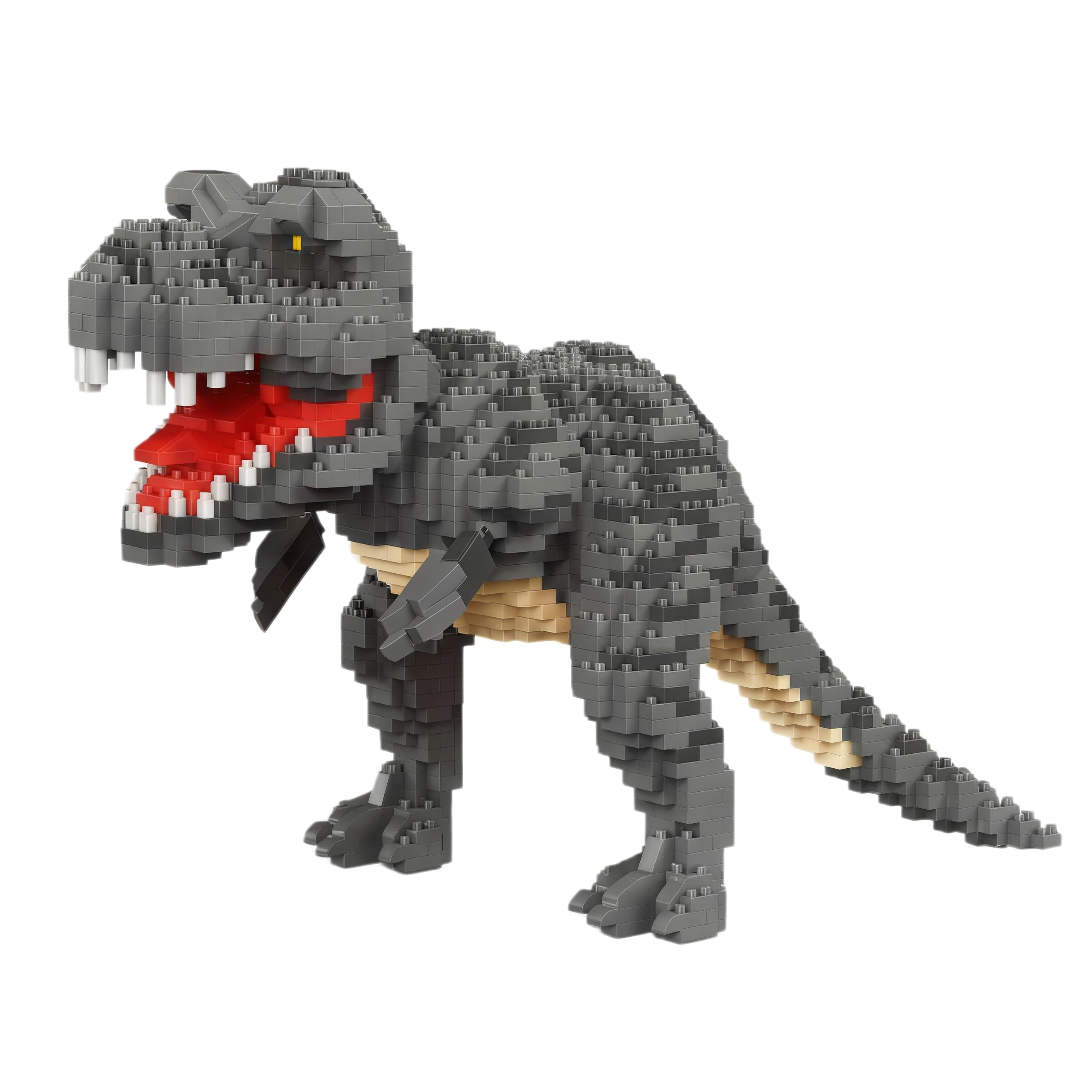1500PCS Tyrannosaurus Micro Building Blocks, Dinosaur Model Mini Bricks Set, Creative Adult Construction Toy for Home Office Display Decor and Gift Giving