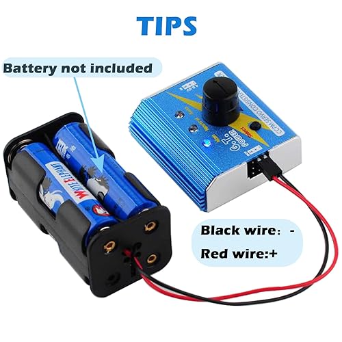 Miniatura 5 de Wishiot Servo probador digital de 3 canales ESC Checker CCPM Control de velocidad de consistencia + 4 celdas AA estuche de soporte de batería para