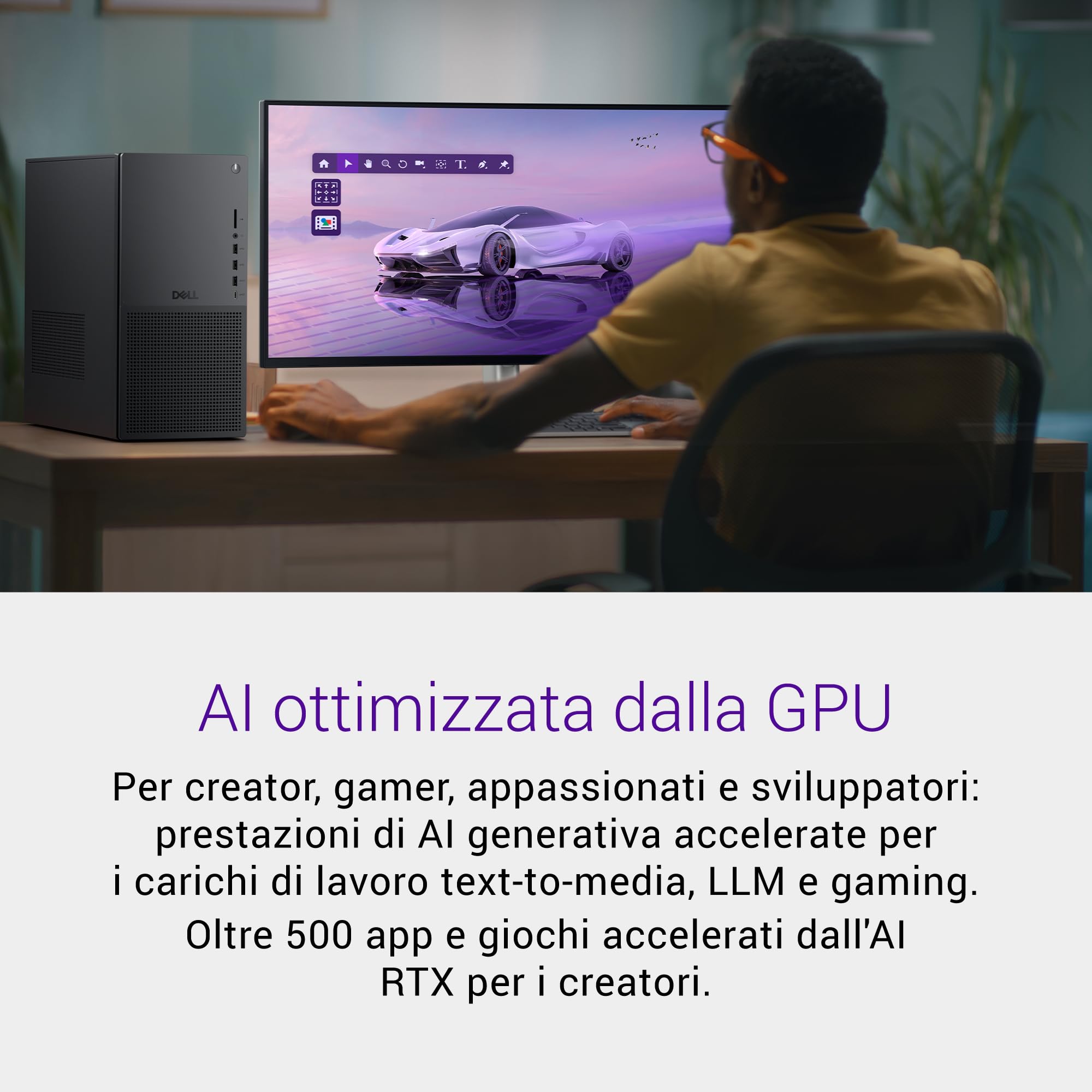 Dell Tower Plus EBT2250 PC Desktop – Intel Core Ultra 7 265, 32GB DDR5 RAM, 1TB SSD, Nvidia Geforce RTX 5070, Windows 11 Pro, Wi-Fi 6E, Design Grafite