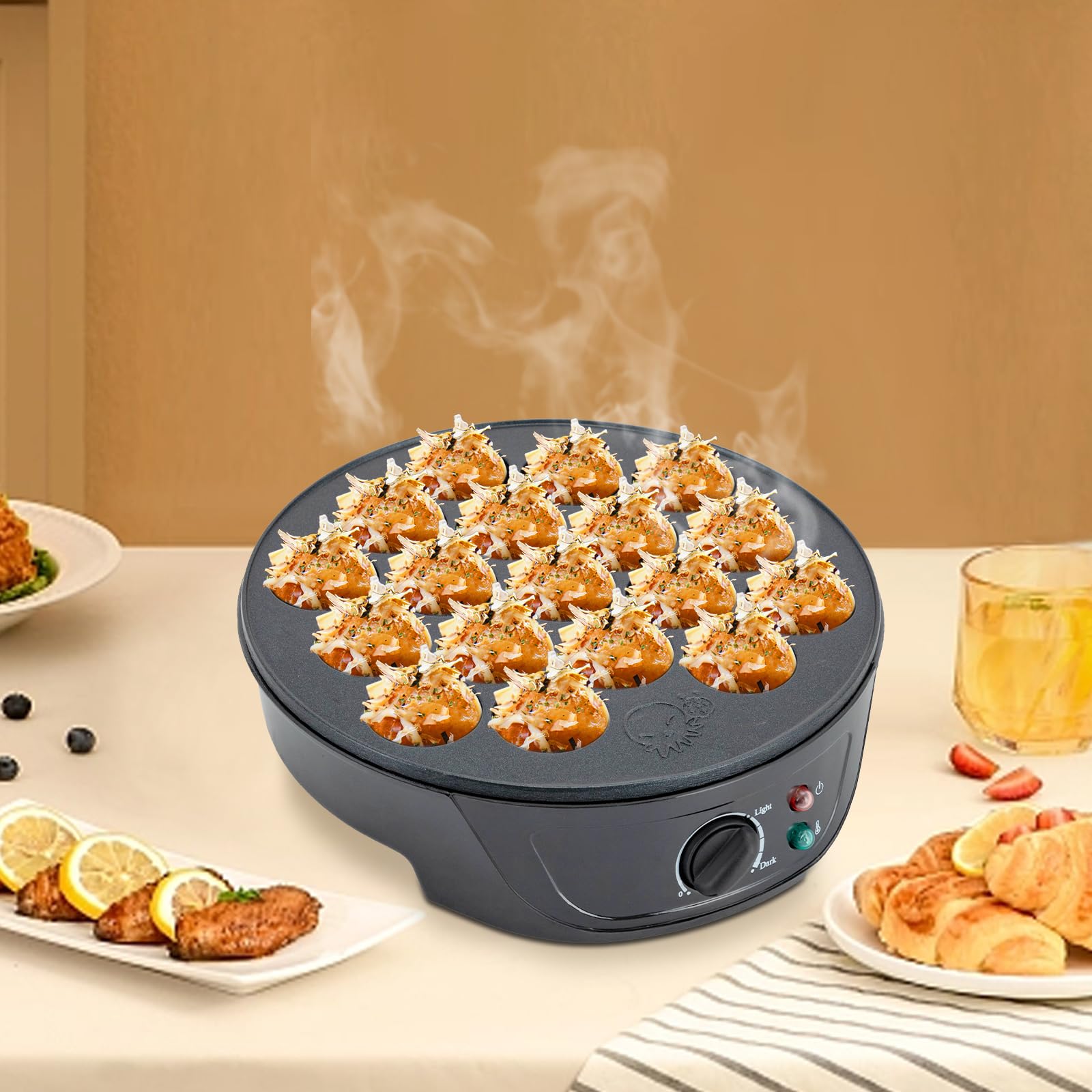 Takoyaki Macchina Elettrica 18 Fori 750W Nero