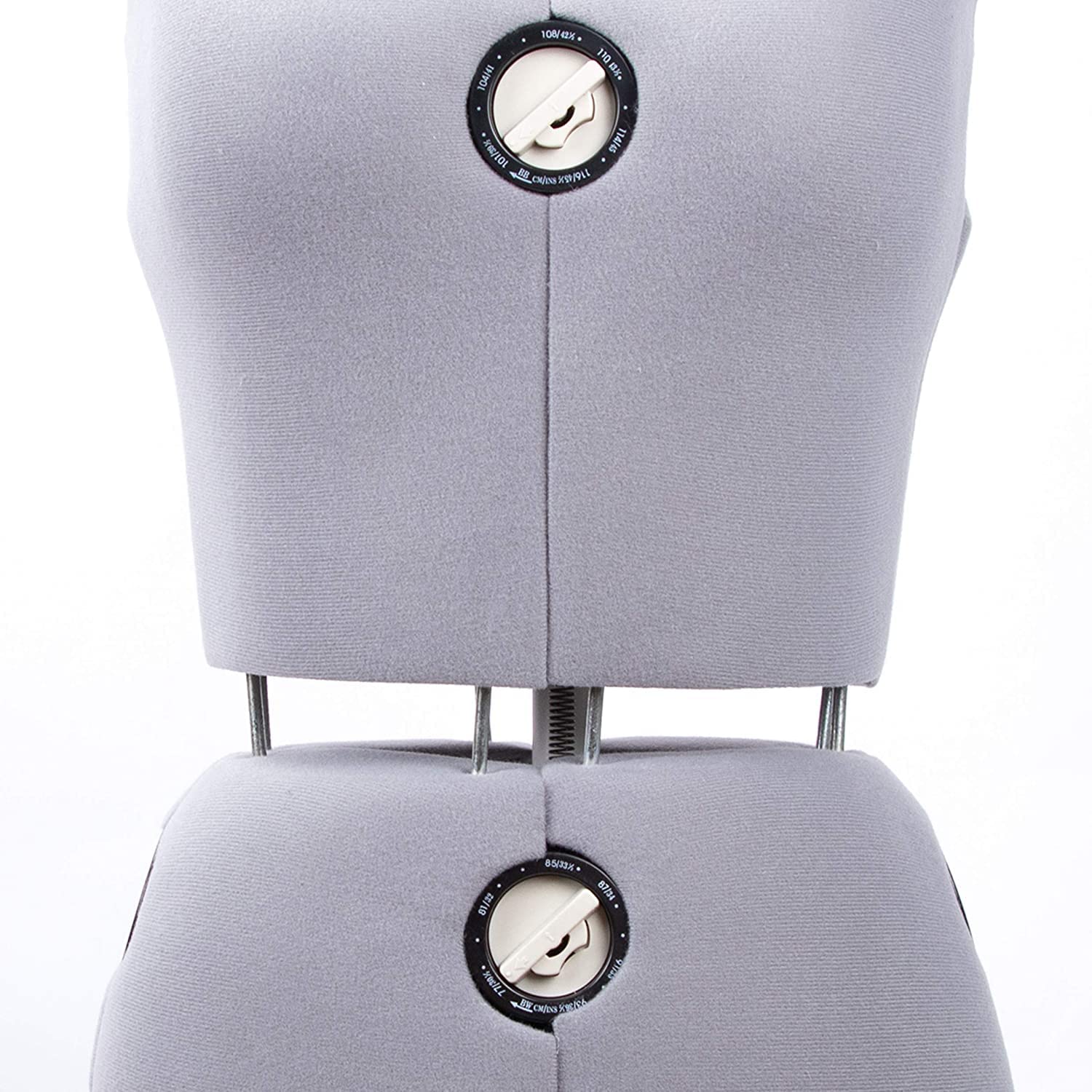 Verstellbare Schneiderpuppen Frauen S (32-42) 13 Drehrädchen Damen Büste Damenbüste Schneiderbüste Mannequin mit Beinansatz Grau Gr.S