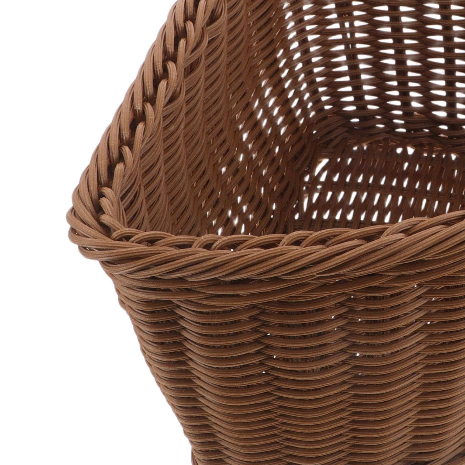 OUNONA 2 Pezzi Set di Cestini Angolari Semicircolari in Plastica Effetto Rattan, Resistente All'usura Quotidiana, per Organizzare Piccoli Oggetti, per Decorazione Casa e Tavolini