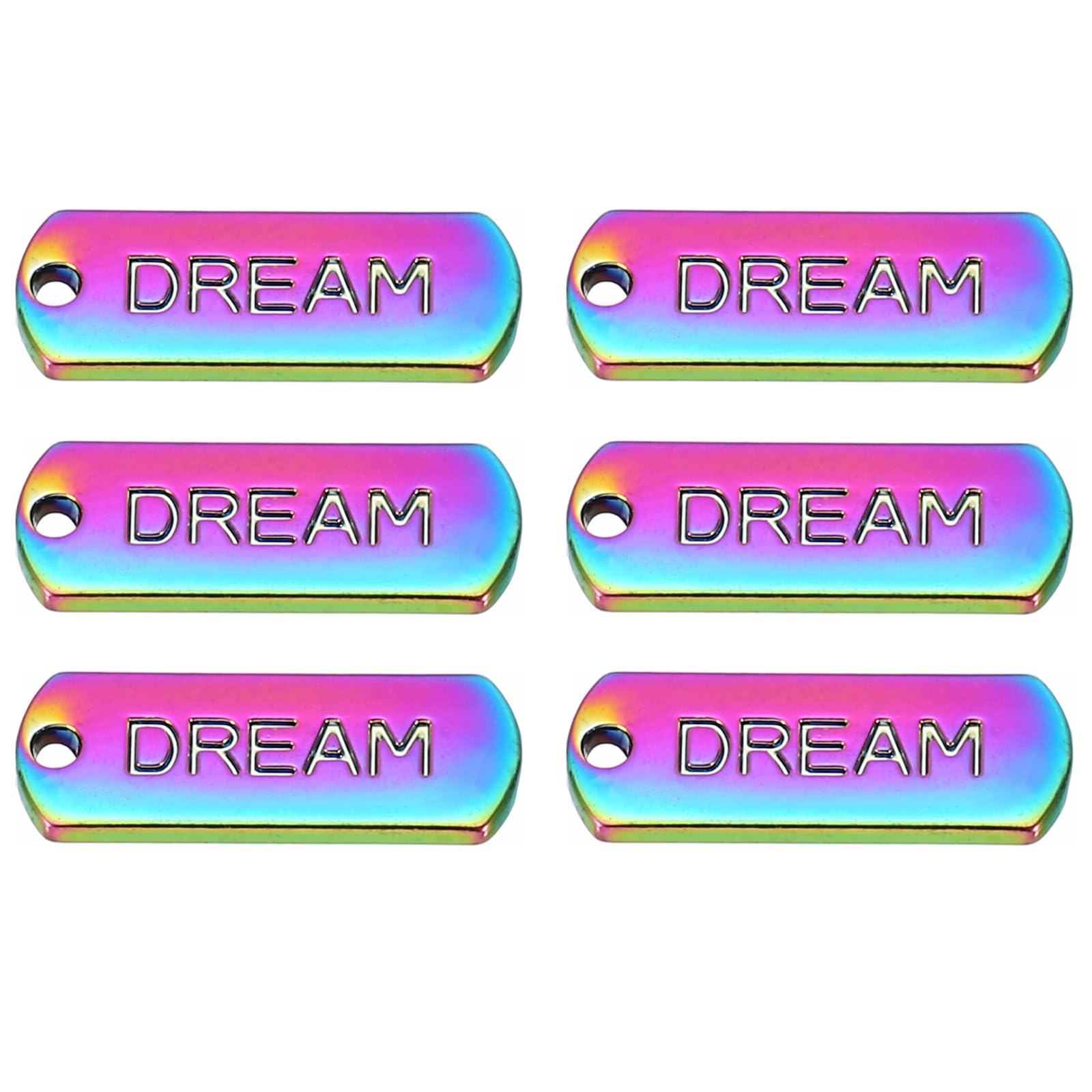 PATIKIL 20-Piece Word Charm Set - Mini Engraved Metal Pendants For Jewelry Making And Keychains