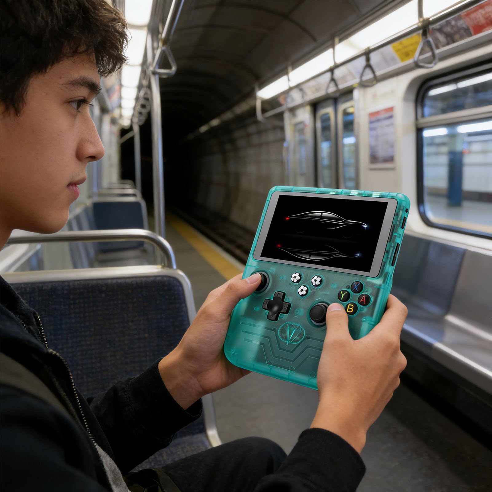 Hidyliu Console di Gioco Portatile retrò con Doppio Joystick RGB con Schermo da 6 Pollici per Dispositivi di Gioco Portatili per Appassionati di Giochi Classici (#3)