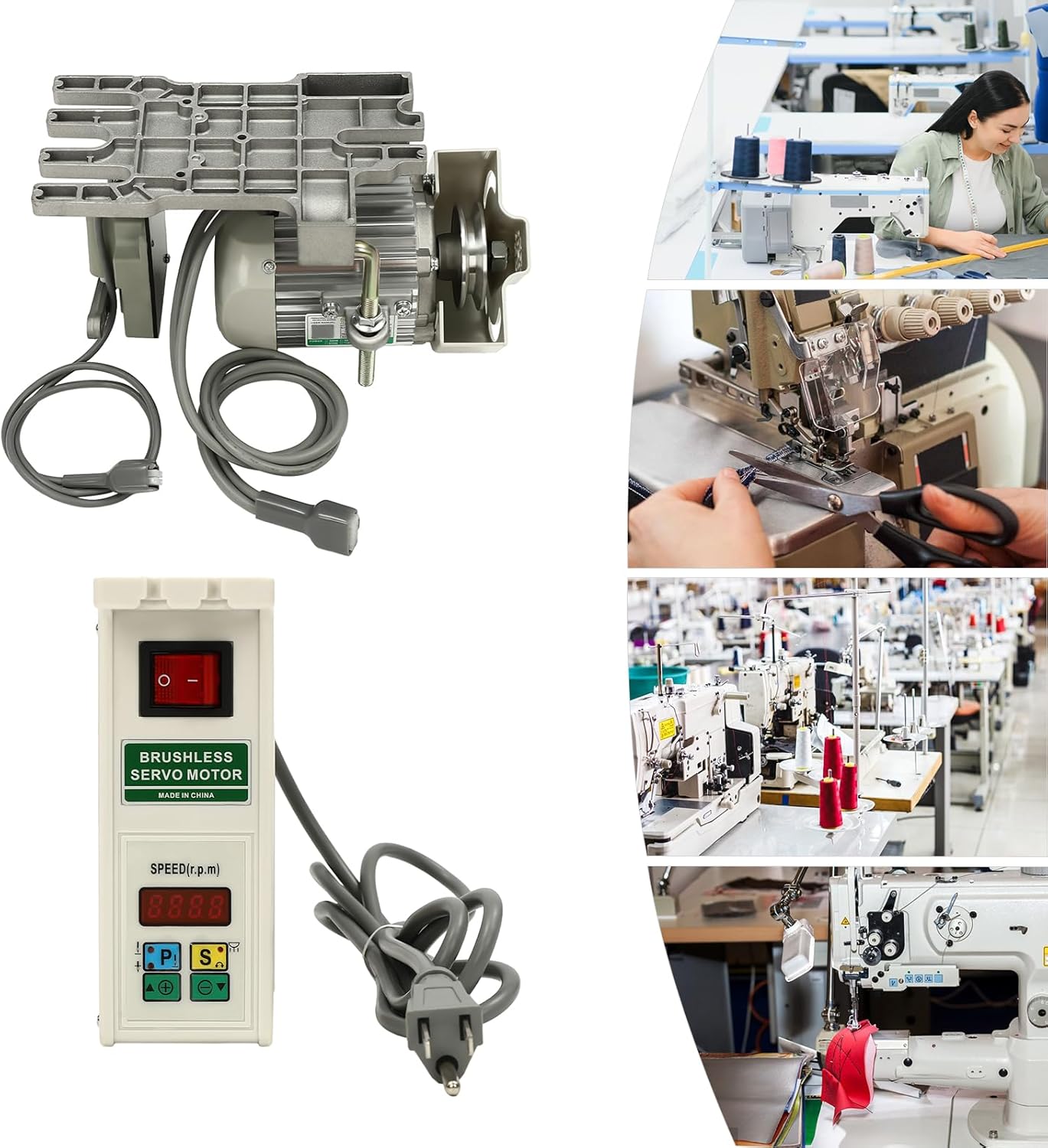 Industrial Leather Skiving Motor, SM-801 1200RPM Electric Shovel Skin Cutter Leather Skiver Shovel Cutter Peeling Motor for Any Type of Industrial Sewing Machine (Motor)