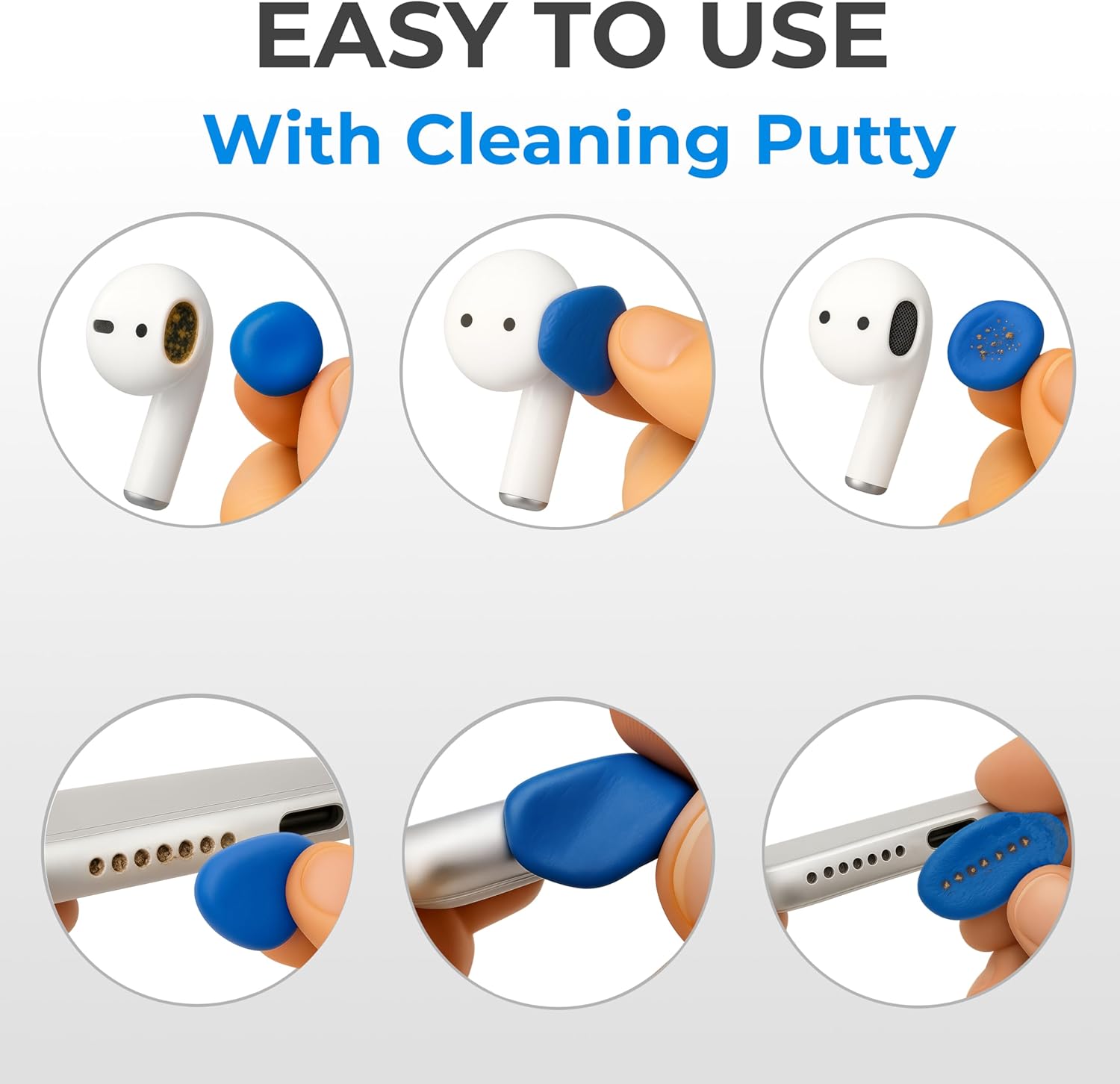 for Airpod Cleaner Kit + Pro Cleaning Tool - Compatible for Earbud Cleaning kit for iPhone Cleaning Kit for iPhone Cleaner Kit for Airpods Cleaning Kit Cleaning Clay Phone Cleaning Kit