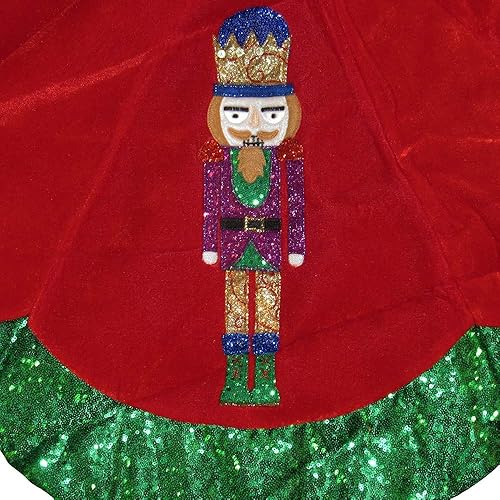 Miniatura 5 de Kurt S. Adler, Inc. TS0212 Kurt Adler 48" Velvet Nutcracker Treeskirt