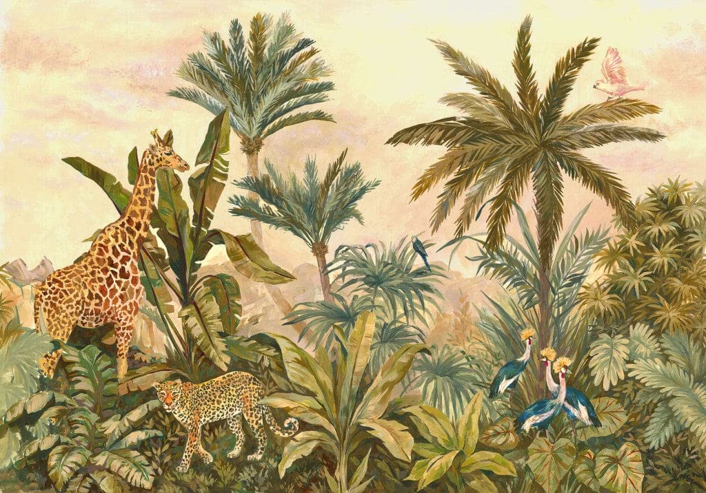Komar IAX8-0005 Non-Woven Photo Wallpaper Tropical Vintage Garden Dimensions 400 x 280 cm (W x H) Jungle/Rainforest/Children's Room - Image 3