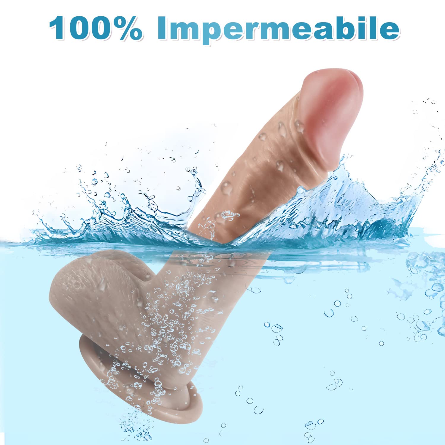 Dildo Realistico in Silicone 18cm Pene Sexytoysys Donna Uomo Coppia Fallo Realistico Punto G Squirting Sex Toys Pene Finto per Donna Dildo Anale per Uomo