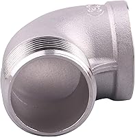 Vista 6 de Codo de calle 90 grados - 1 pulgada macho x hembra NPT rosca SUS304 (paquete de 2)