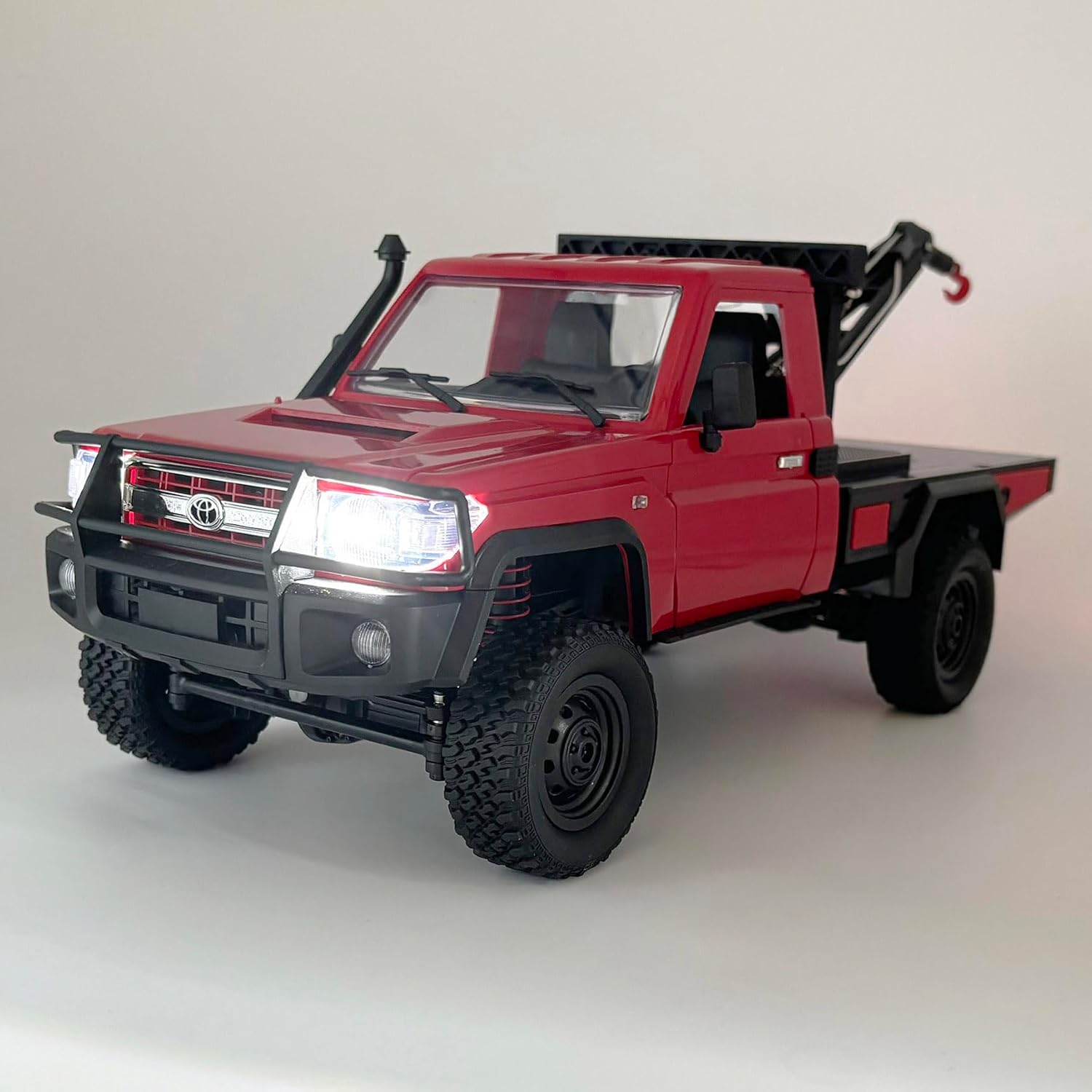 WPLDEWAN MN82T RC Truck with Crane 1/12 RC Crawler Off Road Remote Control Rock Crawler 4x4 Pickup RTR All Terrain 280 Motor Proportional Throttle Steering 2 Speed Hobby Toy for Adult