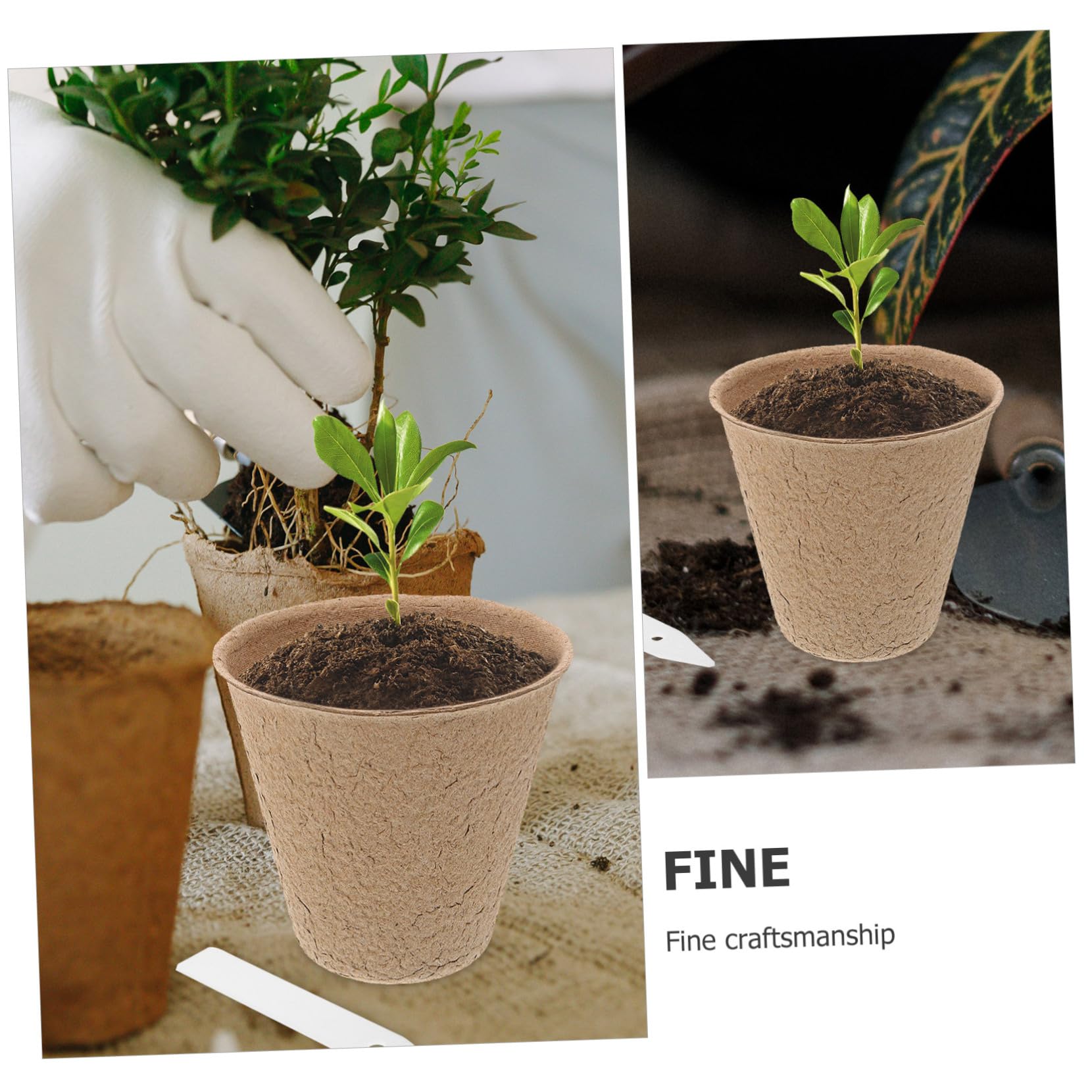 ifundom 110pièces Pots De Semis De Pépinière pour Transplantation Pots De Tourbe De Démarrage Recyclé avec Étiquettes pour Plantes