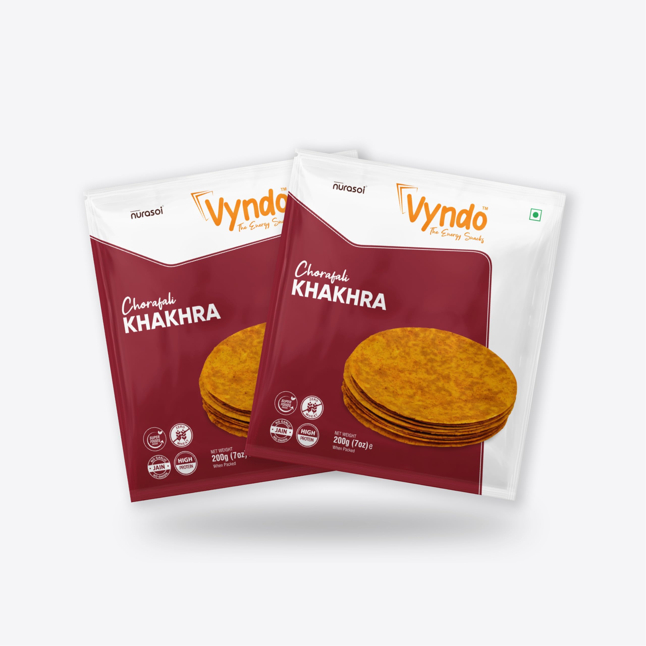 - Chorafali Khakhra Pack of 2 (200g Each) | Millet-Based Gujarati Dry Snacks | Gluten-Free, High Protein & Fiber | No Palm Oil | Healthy Energy Snack for Kids & Adults.