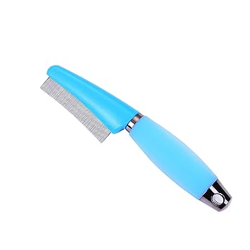 Dog Cat Small Pet Rabbits Brush Comb Grooming Brush Shedding Grooming Tools Sturdy Non Slip Handles Stainless Steel Teeth Best DIY Grooming Supplies Pin Dog Flea Comb HairBuster Comb DeShedding Tool
