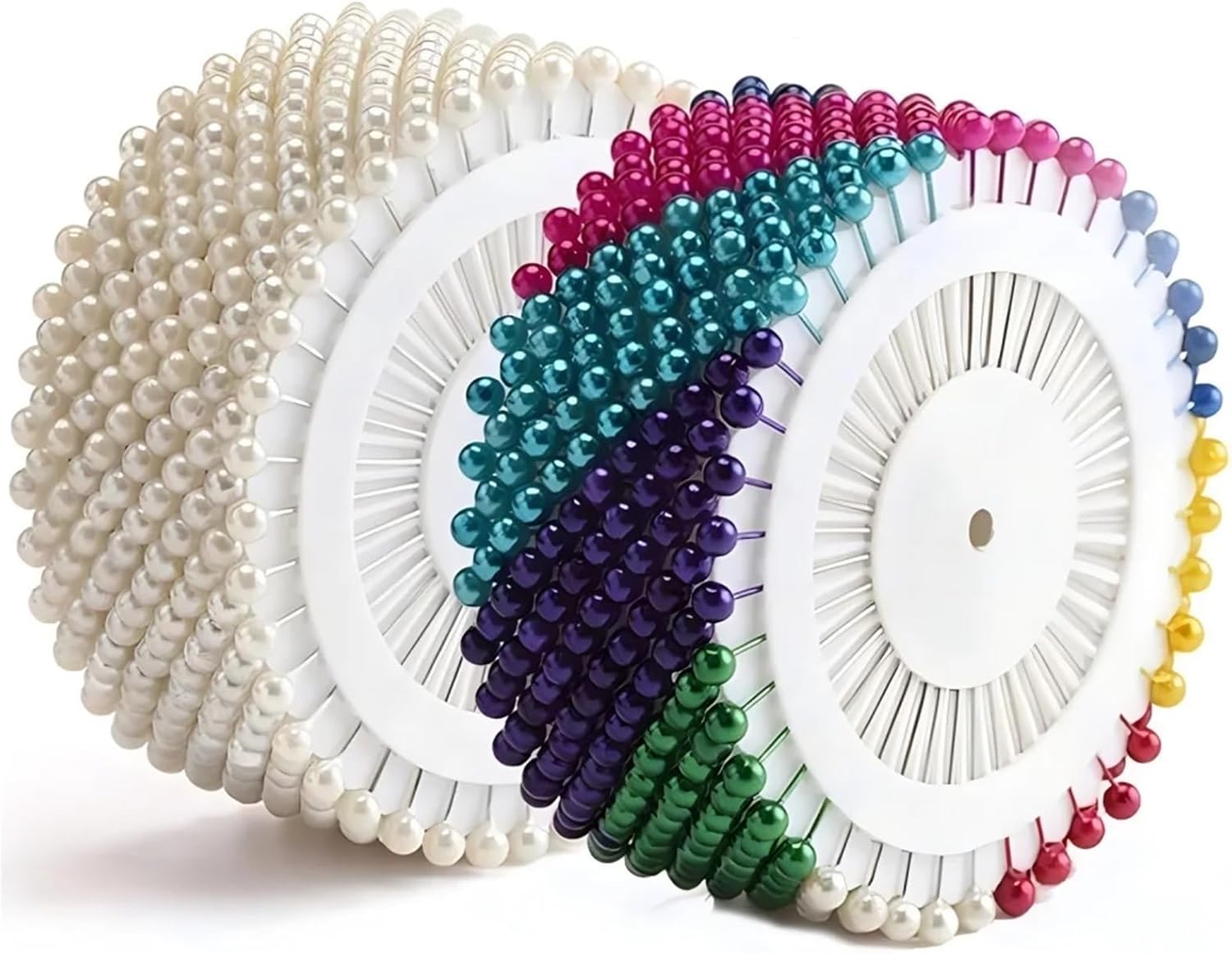 Round Head Sewing Pins 400Pcs Colored Positioning Bead Needles Large Disc Fixing Jewelry, Sewing