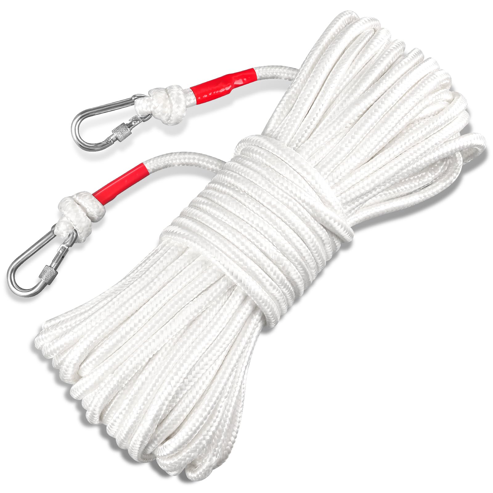 30M Washing Line Steel Core Clothes Line with Carabiner Clips for Outdoor