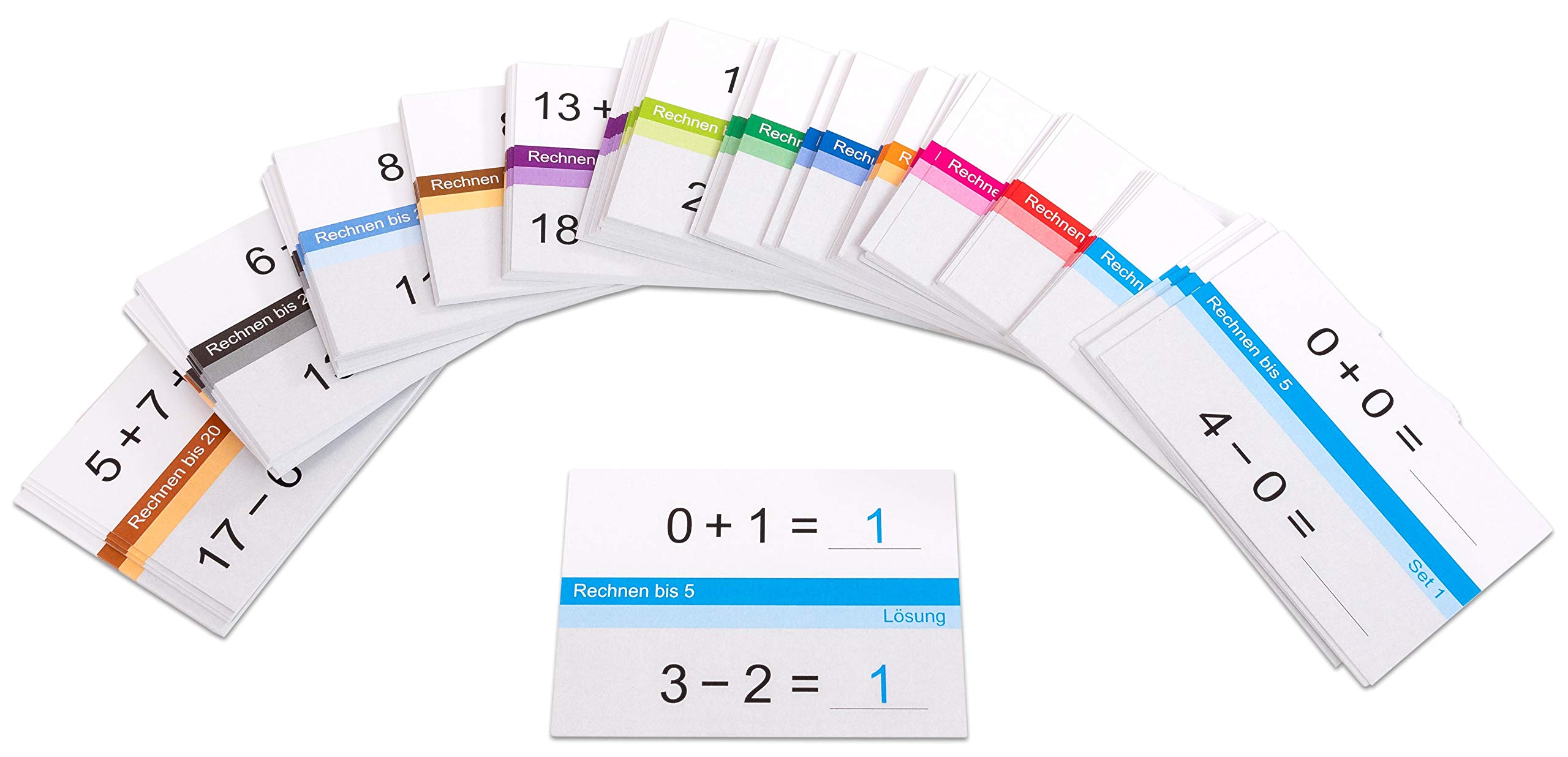 Betzold Selbstlernkarten Mathe 5er-Set, für die Grundschule
