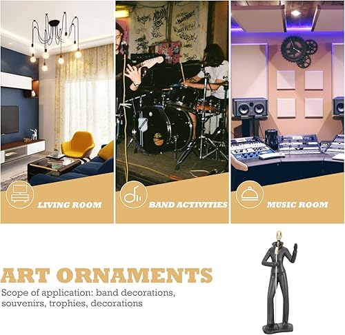 Miniatura 6 de ARTIBETTER Figura decorativa de banda Trofeo Arte Músico Estatuilla Abstracta Moderna Escultura Banda Modelo Adornment Músico Estatua Decoración