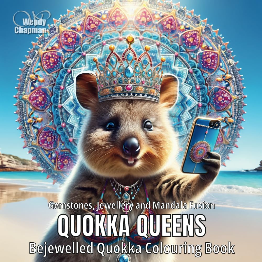 Quokka Queens: Bejewelled Quokka Colouring Book (Crowned Creatures)