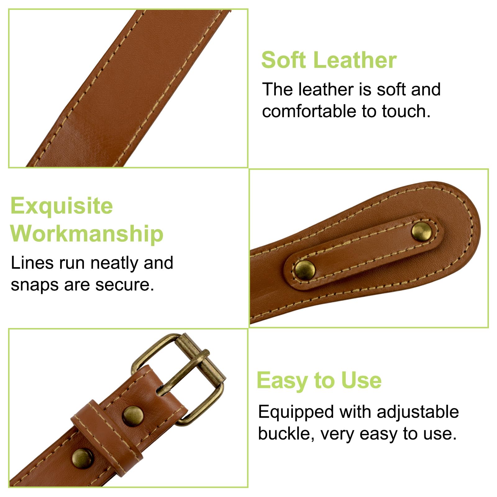 PU-Leder-Tragegurt für Picknickdecke und Yogamatte - Verstellbarer Schultergurt für Outdoor, Camping, Wandern, 58 cm