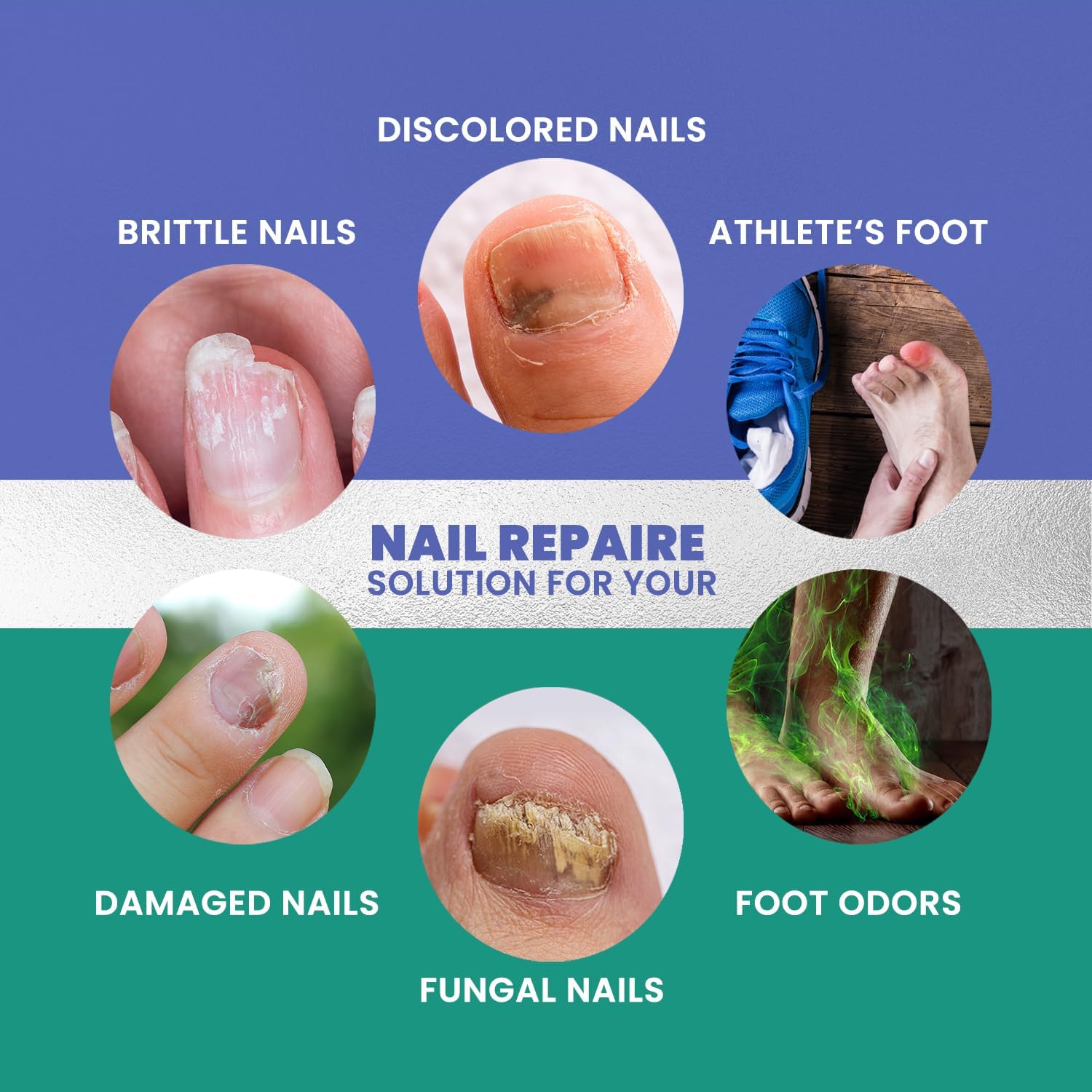 Nail Repair Liquid Solution For Thick Broken Discolored