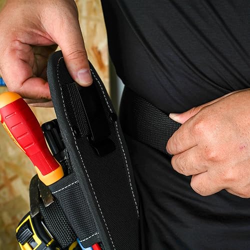 Miniatura 4 de Pequeña bolsa de herramientas con clip para cinturón, bolsa pequeña para herramientas, organizador de trabajo mínimo y soporte para cuchillos