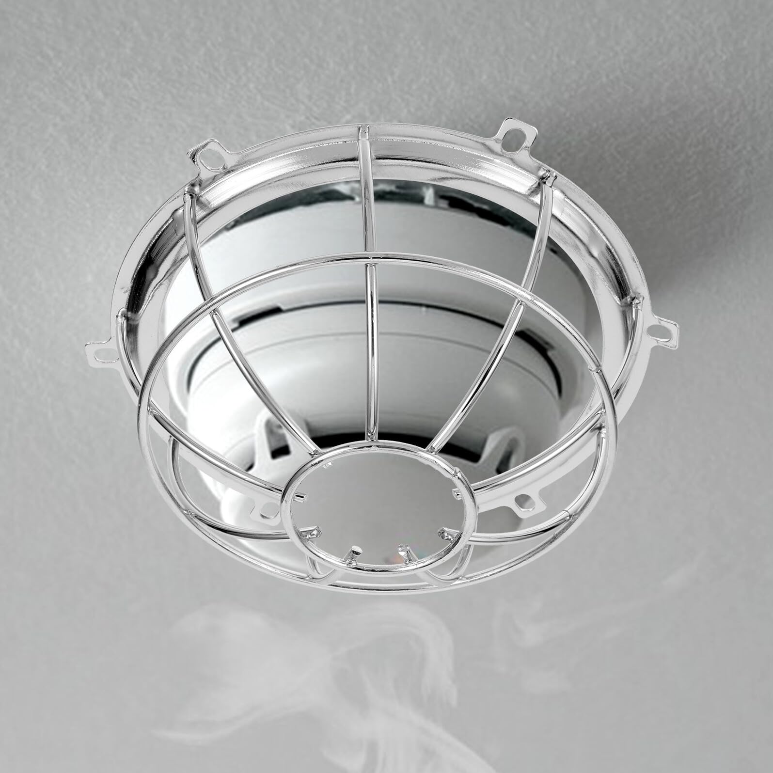 7 Piezas Protector Metálico para Detector de Incendios Montaje Pared Resistente para Rociadores y para Hogares y Comercios Diseño Duradero y