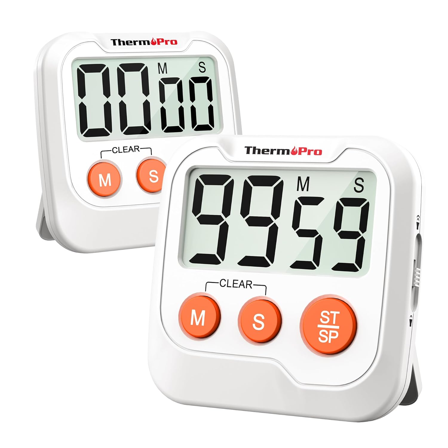 ThermoPro TM03 2Pack Digital Timer for Kids & Teachers, Kitchen Timers