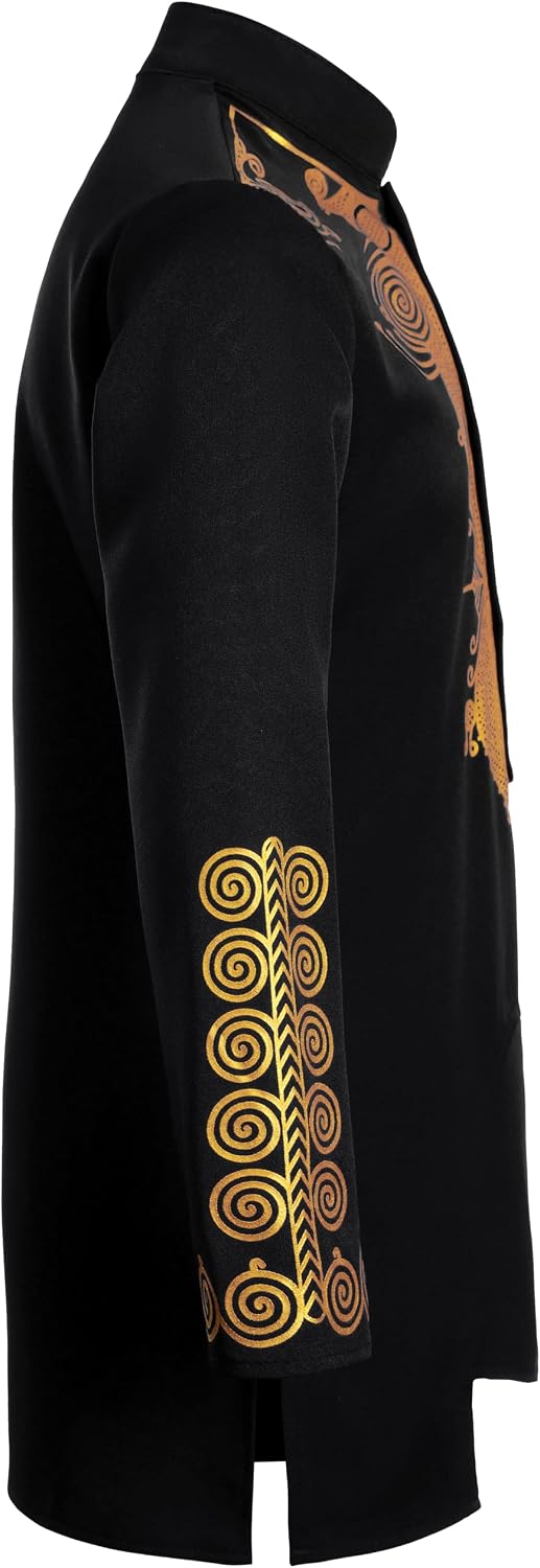 LucMatton Boy's African Dashiki Long Sleeve Shirt image 3