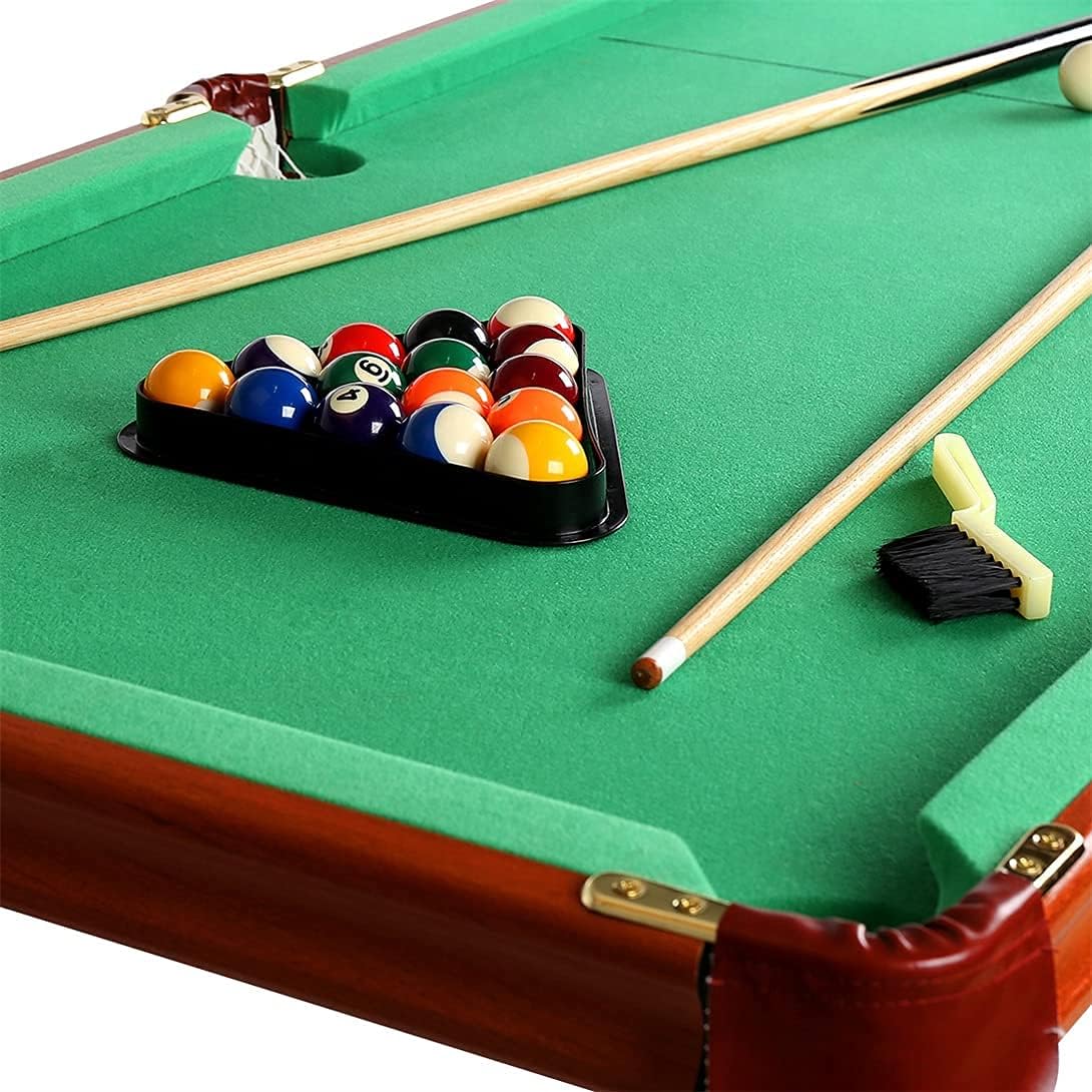Fran_store 55'' Portable Folding Billiards Table Pool Game Table Includes Cues, Ball, Chalk, Rack, Brush for Kids : Sports & Outdoors