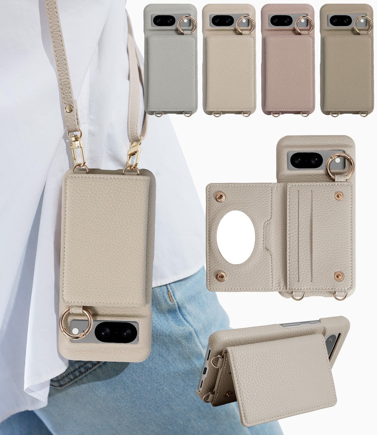 LIISEA ピクセル8 ケース ショルダー pixel8 ケース 【新品】 LIISEA ピクセル8 ケース ショルダー pixel8 ケース ショルダー カード収納 グーグルピクセル8 ケース リング付 ショルダー ストラップ googleピクセル8 ケース googlepixel8 カバー 可愛い 斜