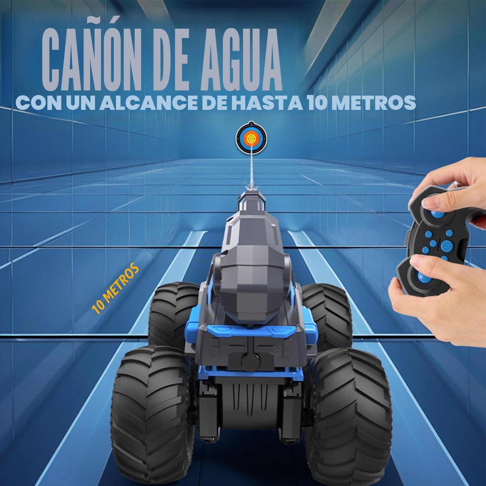 Coche anfibio RC, vehículo teledirigido por agua y terrestre con función de pulverización de agua, camión de juguete todoterreno con reconocimiento de gestos, AUT teledirigido para niños y