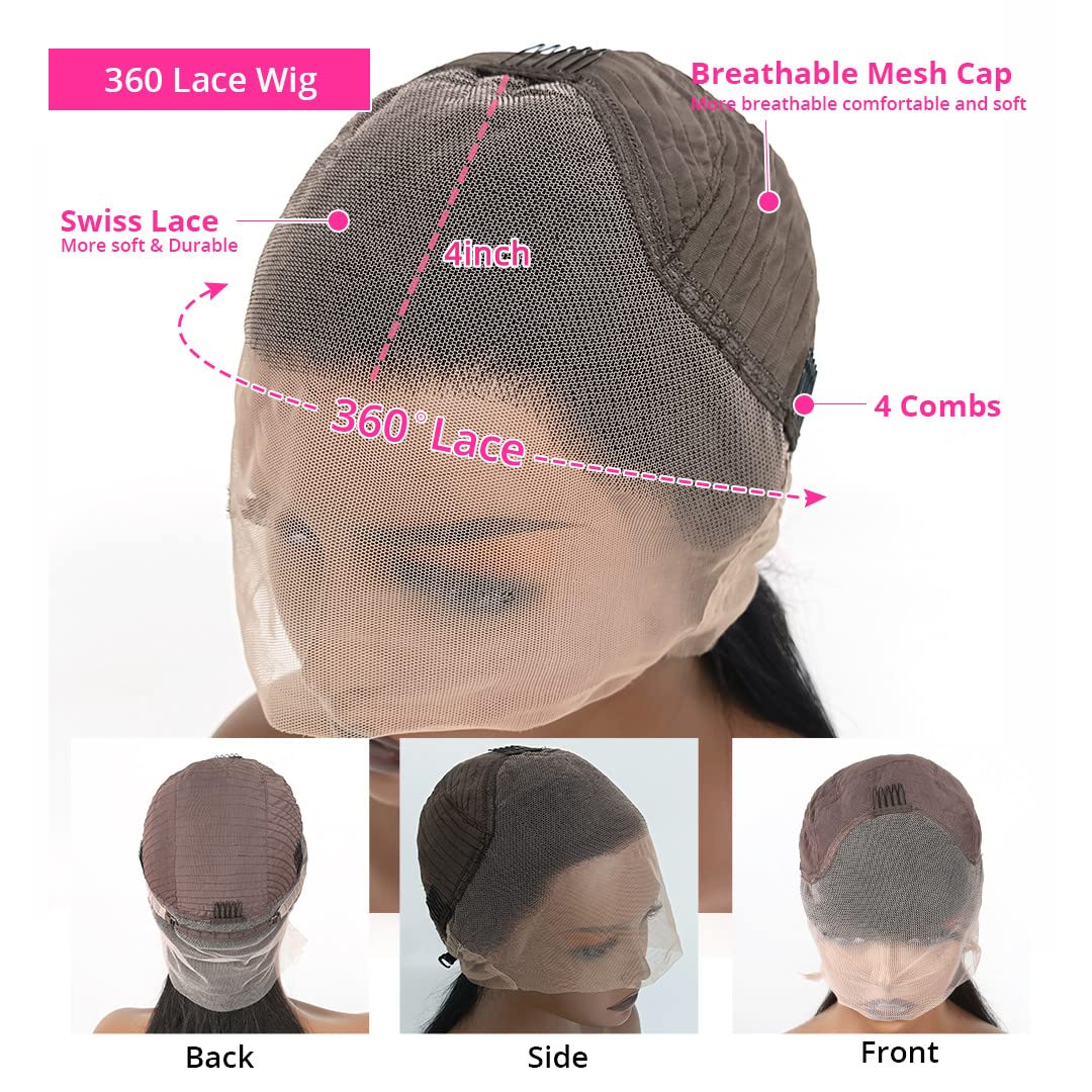 Types of Wig Mesh That GUGU Hair Provides 5 Amazon.com : Estelle Wig 360 Lace Front Wigs Human hair Water Wave Lace  Front Wigs for Black Women 360 Full Lace Human Hair Wigs Pre Plucked (16  Inch, ...