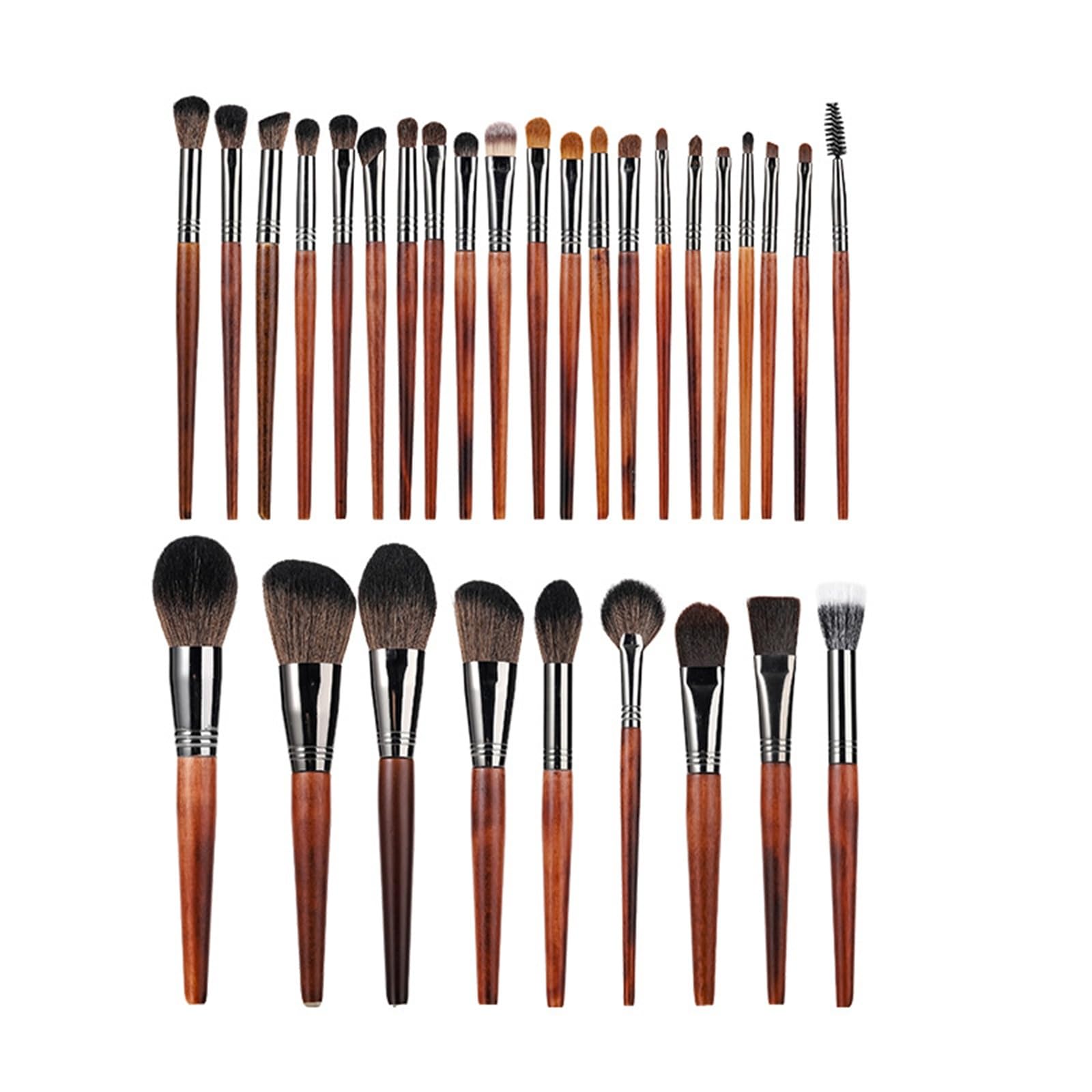 Make-up Pinsel Set 30 abgewinkelte Konturpinsel for Make-up, superweich Professional(Braun)