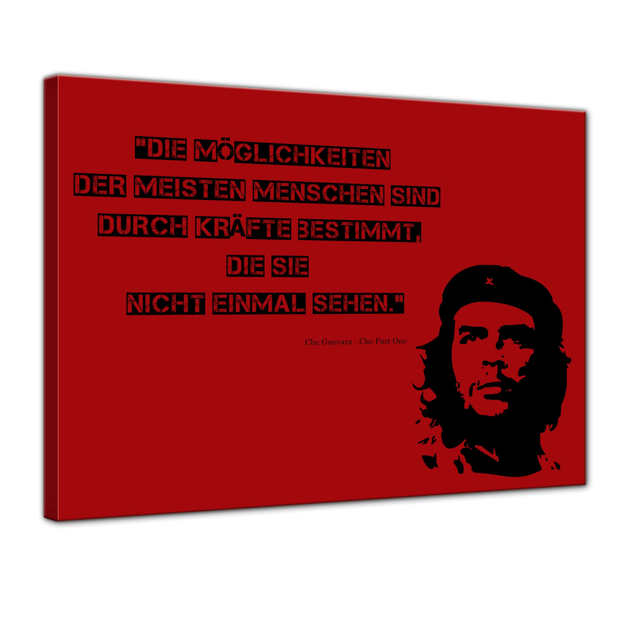 Bilderdepot24 Quadro su tela | Le possibilità della maggior parte delle persone... (Che Guevara) in 80 x 60 cm come murale | Decorazione da parete per appartamenti moderni | 16566