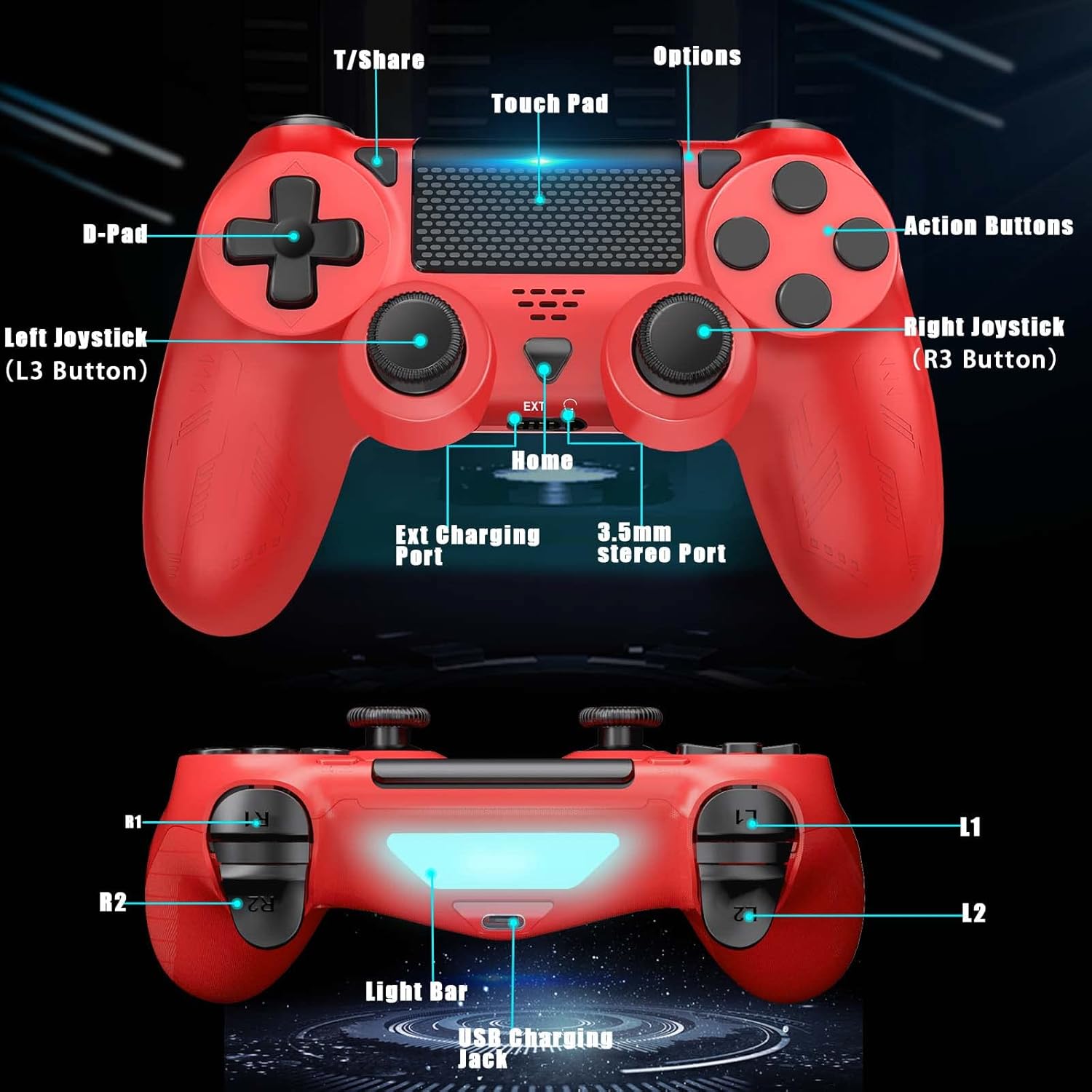 Buy Gamrombo Wireless Controller for PS4, Wireless Game Controller