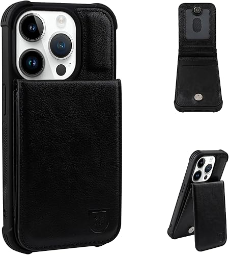 VANAVAGY Funda tipo cartera compatible con iPhone 15 Pro para mujeres y hombres con tarjetero de crédito, cierre magnético de piel RFID, funda para disponible en Yaxa Colombia