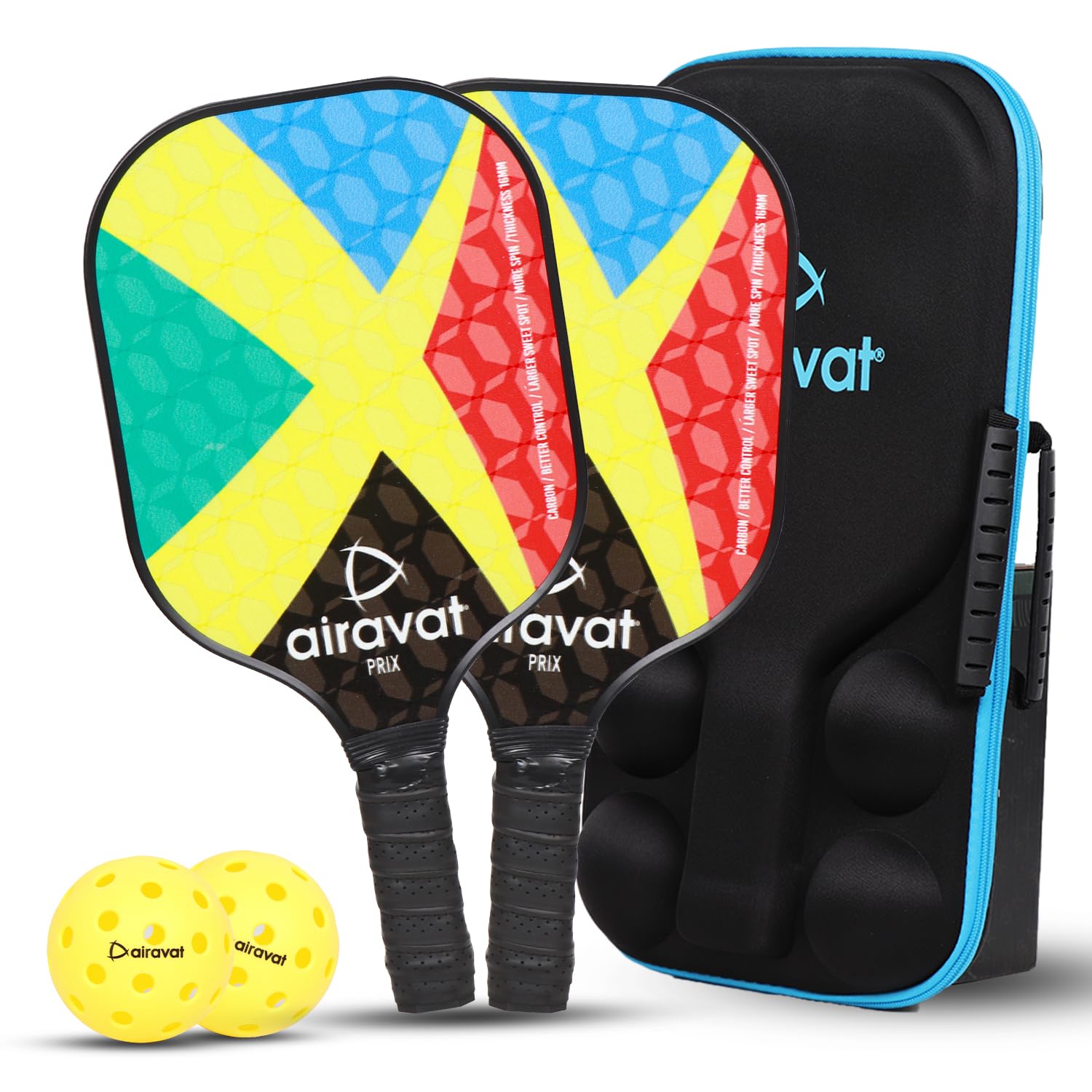 Airavat Pickleball Paddle Set, Prix Pickleball Paddle Set | Pickleball Set of 2 Pickleball Paddles Teal Color, 2 Pickleball Balls, 16mm Thickness with Premium Bag | Made of Carbon (Red) (B0CVFY3CJ5) Amazon Price History, Amazon Price Tracker