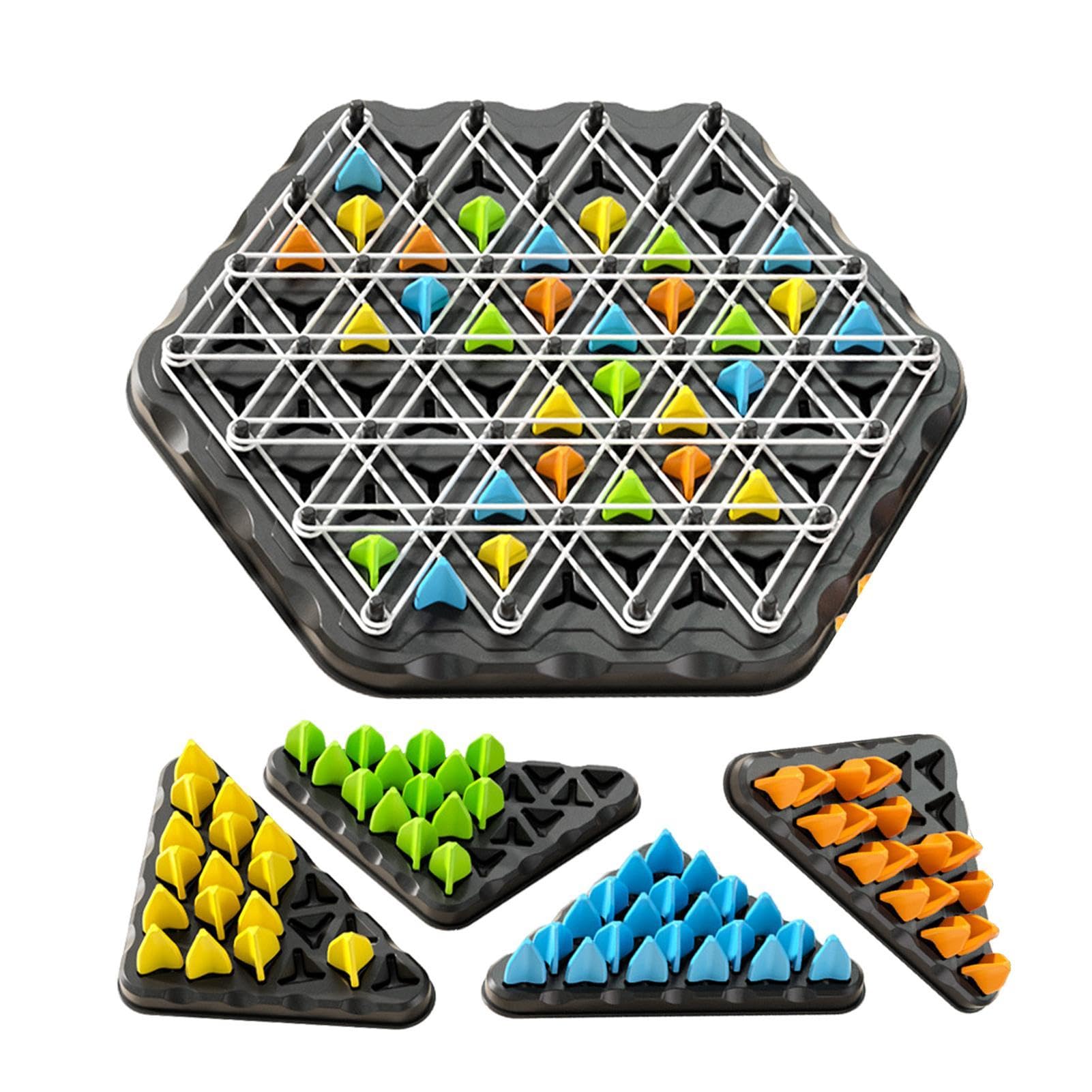 Chain Triangle Chess Game, Exercise Thinking Toys, Triangle Chess Game Puzzle, Interactive Chain Lines Challenge, Family Interactive Exercise Thinking Toy, Problem Solving and Imagination Creativity