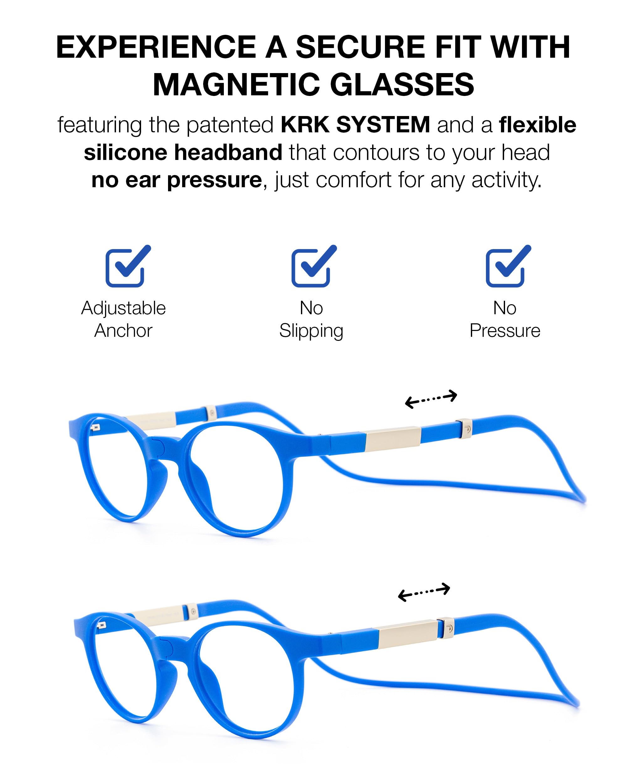 DIDINSKY Krik Occhiali da Lettura Magnetici, Anti Luce Blu | Chiusura magnetica frontale · Per leggere da vicino · Anti luce blu · Ingrandimento +1.0 a +3.0 · Custodia inclusa
