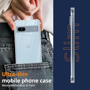 Clear Case for Google Pixel 7a 6.1-Inch, Airbag Corners Shockproof Bumper Protective Phone Cover Non-Yellowing, Anti-Scratch Transparent Case for Pixel 7a 5G
