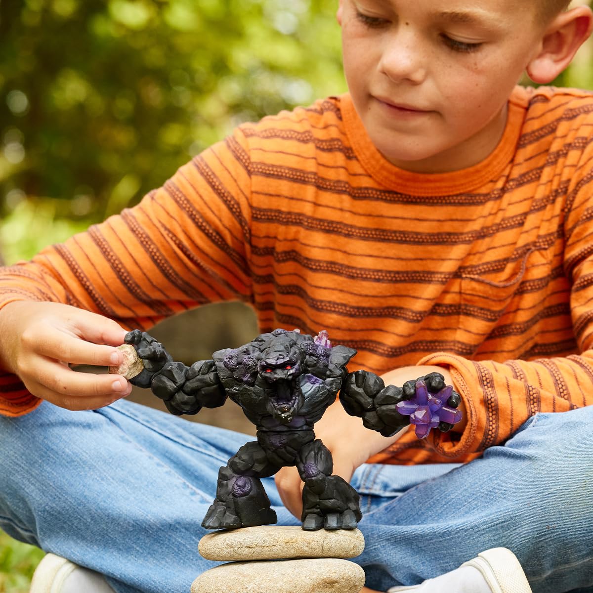 SCHLEICH Eldrador Creatures, 9" Shadow World Stone Monster Toy with Crystal Set - Image 4