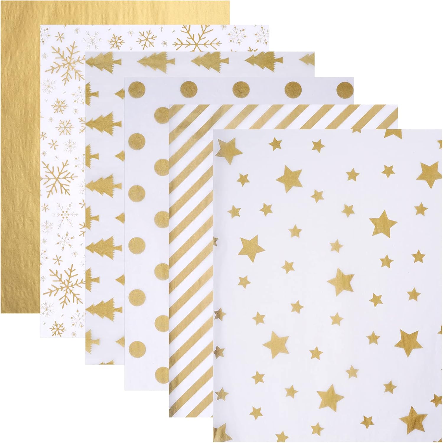 Blisstime 102 Sheets Gold Tissue Paper Gift Wrap Bulk, 19.5