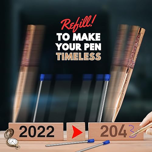 Miniatura 3 de MESMOS Recambios de bolígrafo de 2.75 pulgadas (2.8 in), punta media de 0.039 pulgadas, cartuchos de repuesto para bolígrafo, bolígrafos giratorios