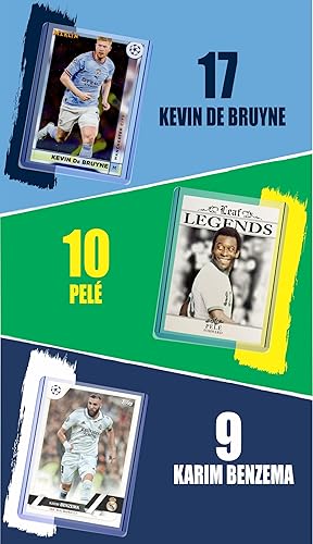 Miniatura 4 de Soccer Cards: Lionel Messi, Cristiano Ronaldo, Kylian Mbappe, Robert Lewandowski, Erling Haaland, Neymar Jr., Pelé, Karim Benzema, Kevin de Bruyne