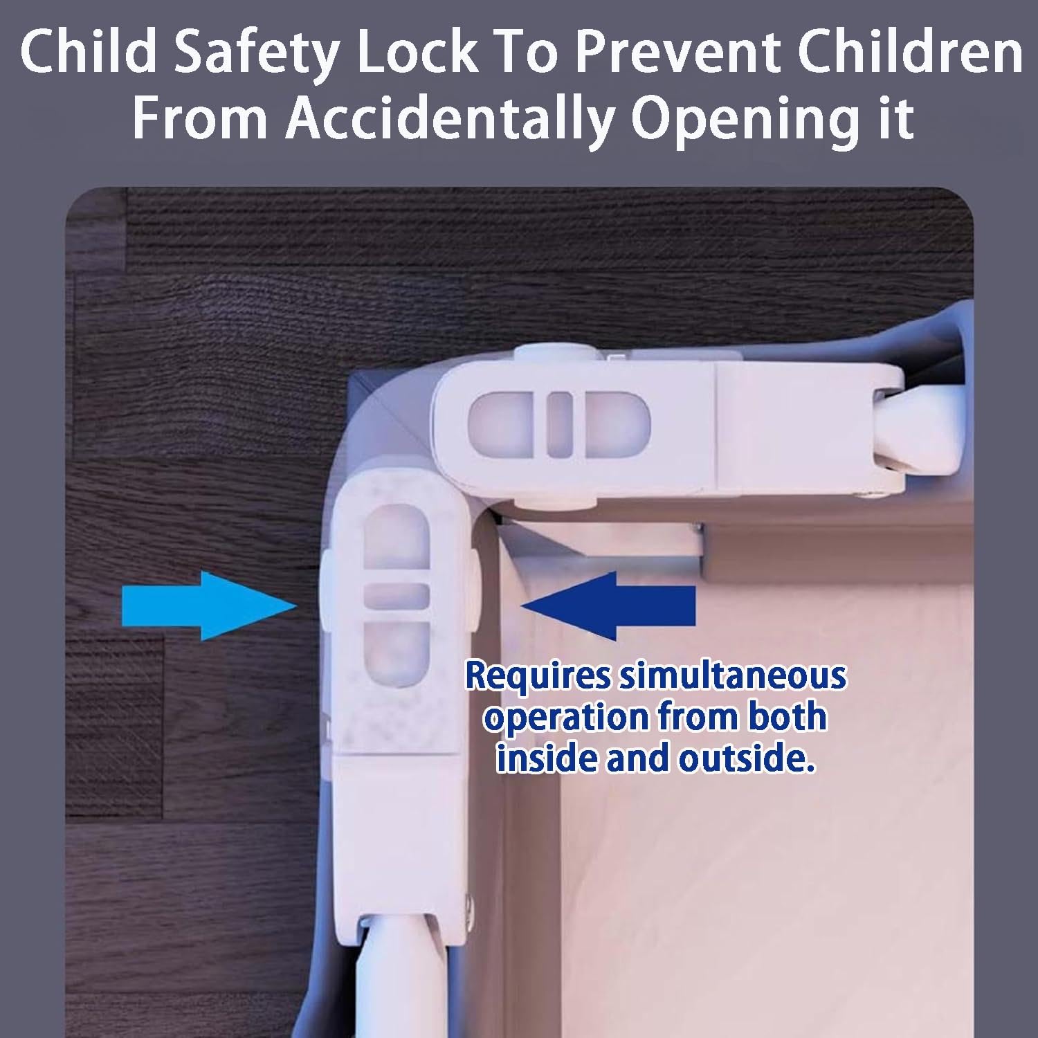 Barandilla de seguridad abatible para cama infantil con construcción reforzada para protección contra caídas en cunas