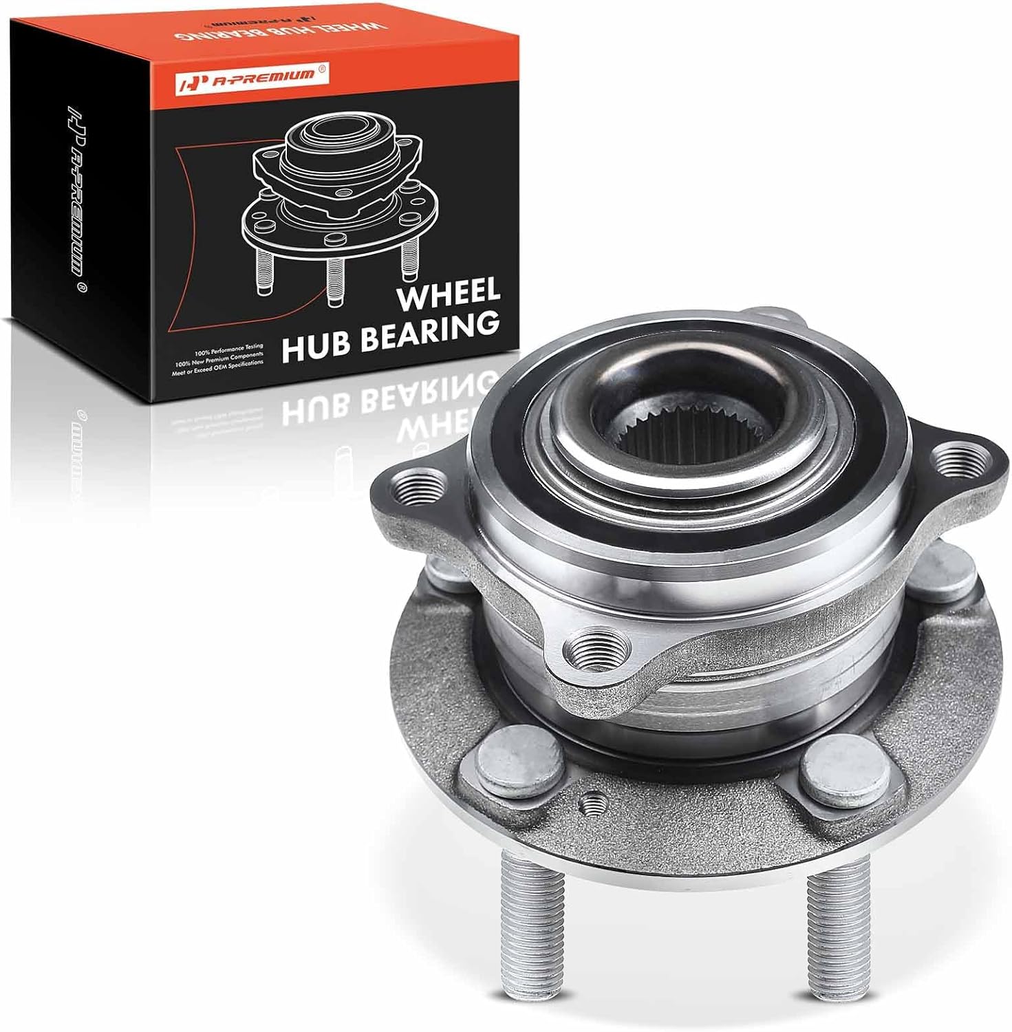 A-Premium Rear Wheel Bearing and Hub Assembly with 5-Lug Compatible with Hyundai Santa Fe 2007-2020, Veracruz 2007-2012, Kia Rondo 2014-2017, Sorento 2011-2015